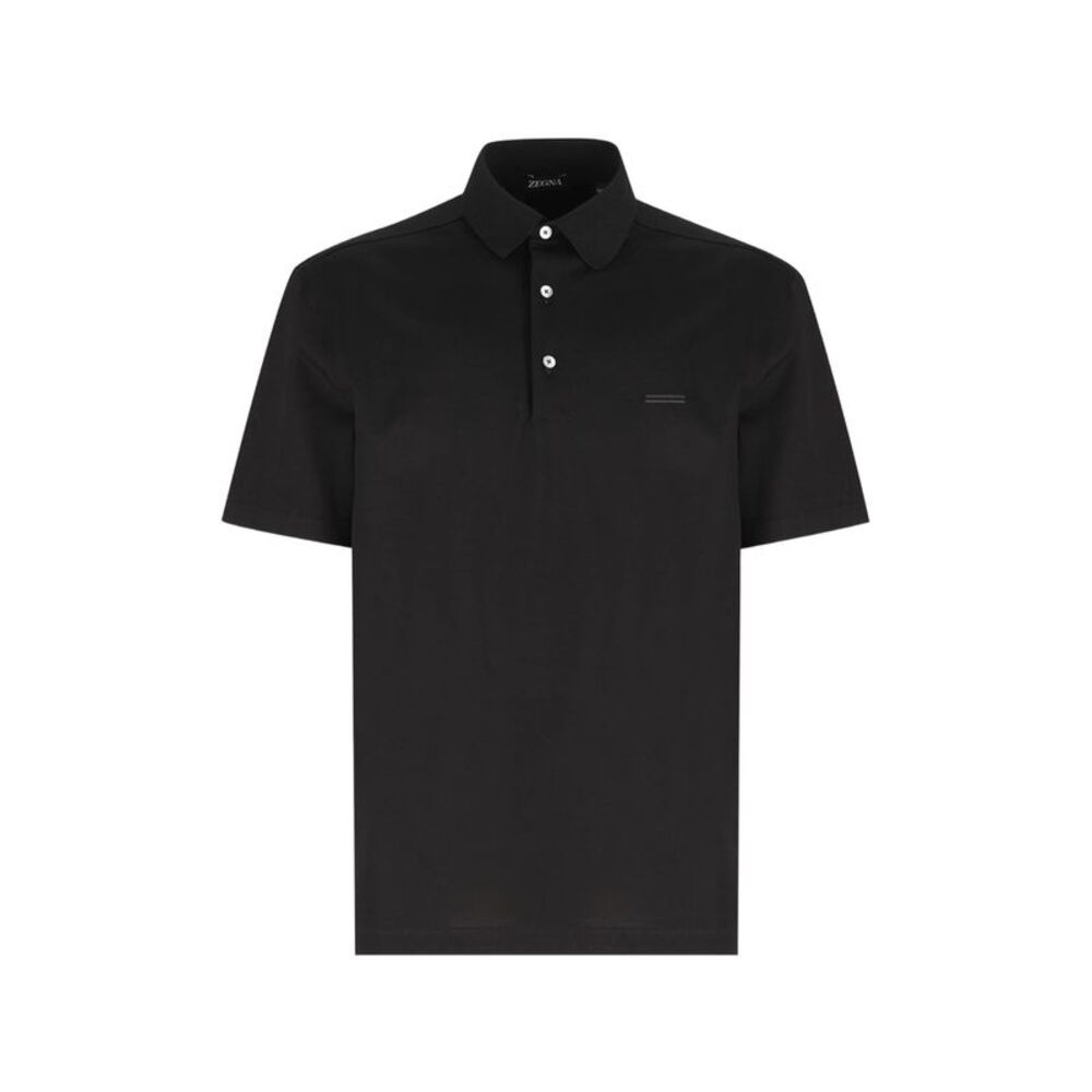 Zegna Black Polo Shirts Men